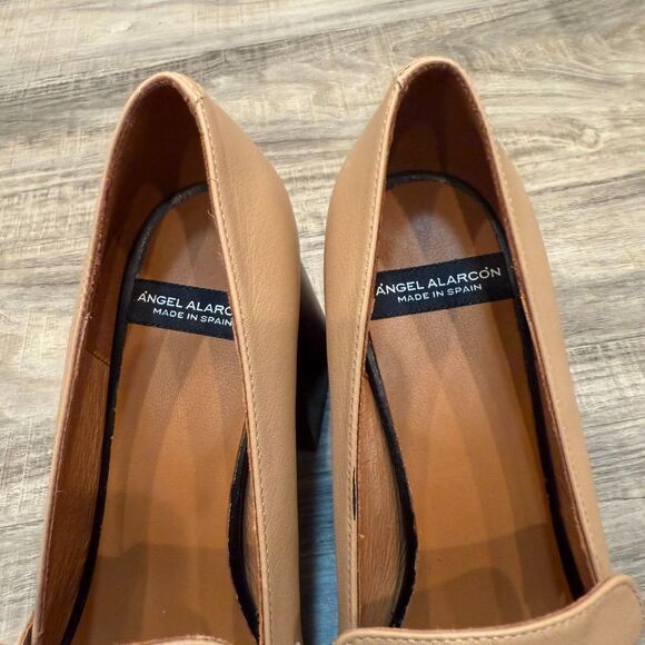 Angel Alarcon Leather Block Heels Size 40/ 9-9.5 US - Picture 4 of 6